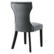 Gray finish softly tapered back performance velvet dining chairs - set of 2 by Modway additional picture 5