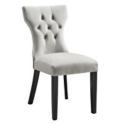Light gray finish softly tapered back performance velvet dining chairs - set of 2 by Modway additional picture 3
