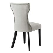 Light gray finish softly tapered back performance velvet dining chairs - set of 2 by Modway additional picture 5