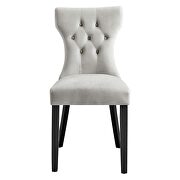 Light gray finish softly tapered back performance velvet dining chairs - set of 2 by Modway additional picture 7