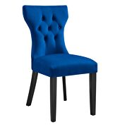 Navy finish softly tapered back performance velvet dining chairs - set of 2 by Modway additional picture 3