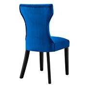 Navy finish softly tapered back performance velvet dining chairs - set of 2 by Modway additional picture 5
