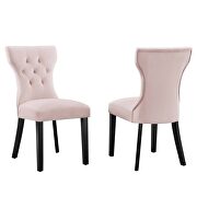 Pink finish softly tapered back performance velvet dining chairs - set of 2 by Modway additional picture 2