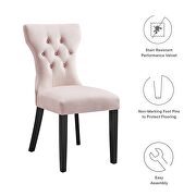 Pink finish softly tapered back performance velvet dining chairs - set of 2 by Modway additional picture 8