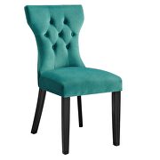 Teal finish softly tapered back performance velvet dining chairs - set of 2 by Modway additional picture 3