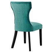 Teal finish softly tapered back performance velvet dining chairs - set of 2 by Modway additional picture 5