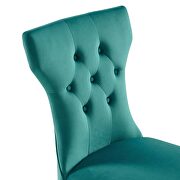 Teal finish softly tapered back performance velvet dining chairs - set of 2 by Modway additional picture 6