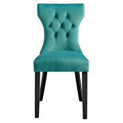 Teal finish softly tapered back performance velvet dining chairs - set of 2 by Modway additional picture 7