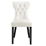 White finish softly tapered back performance velvet dining chairs - set of 2 by Modway additional picture 7