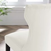 White finish softly tapered back performance velvet dining chairs - set of 2 by Modway additional picture 9