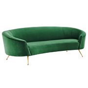 Upholstered performance velvet sofa in emerald finish by Modway additional picture 2