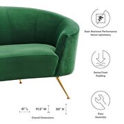 Upholstered performance velvet sofa in emerald finish by Modway additional picture 7