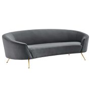 Upholstered performance velvet sofa in gray finish by Modway additional picture 2