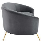Upholstered performance velvet sofa in gray finish by Modway additional picture 4