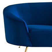Upholstered performance velvet sofa in navy finish by Modway additional picture 3