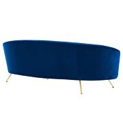 Upholstered performance velvet sofa in navy finish by Modway additional picture 5