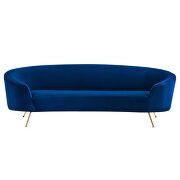 Upholstered performance velvet sofa in navy finish by Modway additional picture 6