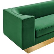 Upholstered performance velvet sofa in emerald finish with asymmetrical armrests by Modway additional picture 4
