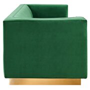 Upholstered performance velvet sofa in emerald finish with asymmetrical armrests by Modway additional picture 5