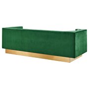 Upholstered performance velvet sofa in emerald finish with asymmetrical armrests by Modway additional picture 6