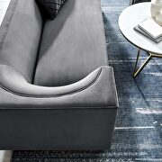 Upholstered performance velvet sofa in gray finish with asymmetrical armrests by Modway additional picture 9