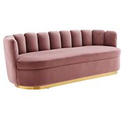 Channel tufted performance velvet sofa in dusty rose finish by Modway additional picture 2