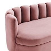 Channel tufted performance velvet sofa in dusty rose finish by Modway additional picture 3
