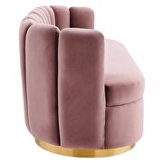 Channel tufted performance velvet sofa in dusty rose finish by Modway additional picture 5