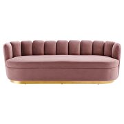 Channel tufted performance velvet sofa in dusty rose finish by Modway additional picture 7