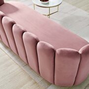 Channel tufted performance velvet sofa in dusty rose finish by Modway additional picture 8