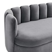Channel tufted performance velvet sofa in gray finish by Modway additional picture 3