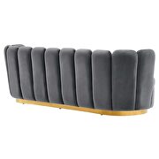 Channel tufted performance velvet sofa in gray finish by Modway additional picture 6