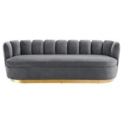 Channel tufted performance velvet sofa in gray finish by Modway additional picture 7