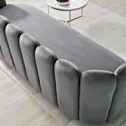 Channel tufted performance velvet sofa in gray finish by Modway additional picture 8
