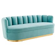 Channel tufted performance velvet sofa in mint finish by Modway additional picture 2