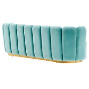 Channel tufted performance velvet sofa in mint finish by Modway additional picture 6