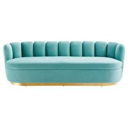 Channel tufted performance velvet sofa in mint finish by Modway additional picture 7