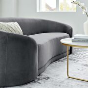 Gray finish performance velvet upholstery sofa by Modway additional picture 8