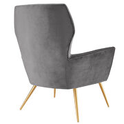 Gray finish button tufted performance velvet upholstery chair by Modway additional picture 5