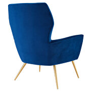 Navy finish button tufted performance velvet upholstery chair by Modway additional picture 5