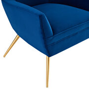 Navy finish button tufted performance velvet upholstery chair by Modway additional picture 6