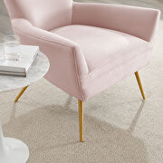 Pink finish button tufted performance velvet upholstery chair by Modway additional picture 8