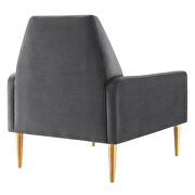 Charcoal finish performance velvet upholstery chair by Modway additional picture 6
