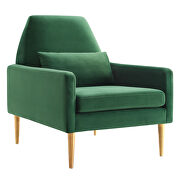 Emerald finish performance velvet upholstery chair by Modway additional picture 2