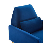 Navy finish performance velvet upholstery chair by Modway additional picture 5
