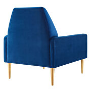 Navy finish performance velvet upholstery chair by Modway additional picture 6
