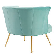 Channel tufted performance velvet chair in mint finish by Modway additional picture 5