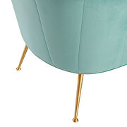 Channel tufted performance velvet chair in mint finish by Modway additional picture 6