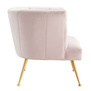 Channel tufted performance velvet chair in pink finish by Modway additional picture 4