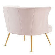 Channel tufted performance velvet chair in pink finish by Modway additional picture 5